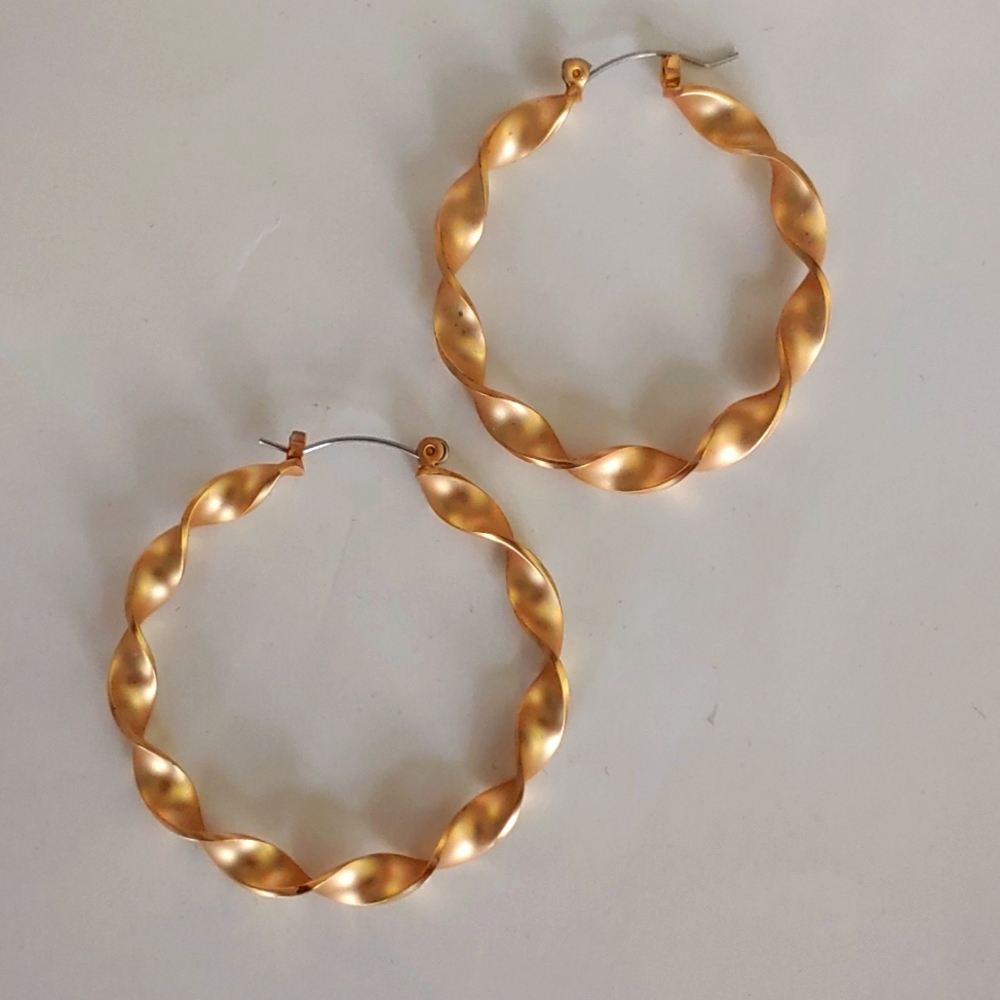 Gold hoop earrings